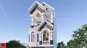 Thi công trọn gói nhà phố tân cổ điển 1 trệt 2 lầu tại Phan Thiết, Bình Thuận